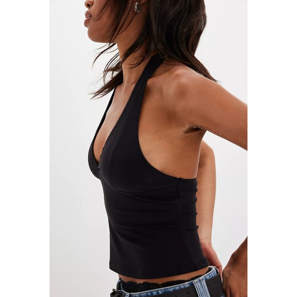 Intimately Free People Still Here Halter Top Women's Large Black Casual Festival - Picture 8 of 16